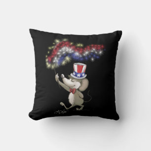Moe's Happy 4th Of July Night Throw Pillow