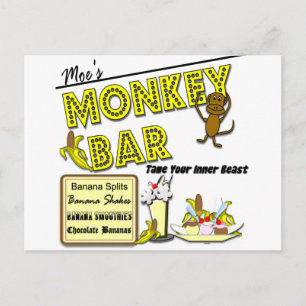 Moe's Monkey Bar Banana Splits Postcard