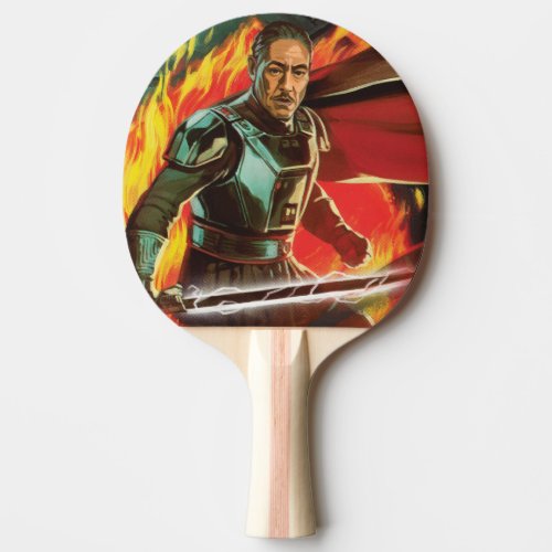 Moff Gideon Color Halftone Graphic Ping Pong Paddle