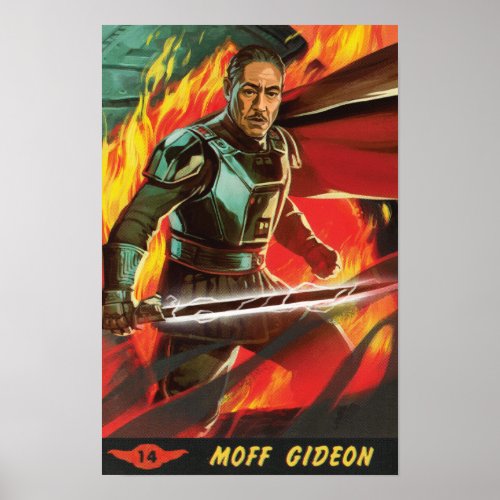 Moff Gideon Color Halftone Graphic Poster