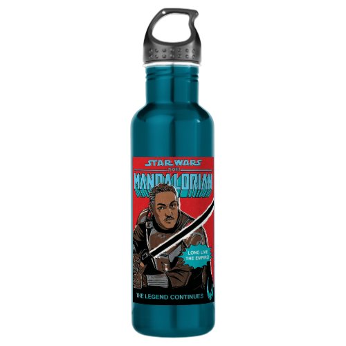 Moff Gideon Retro Comic Book Style Cover Stainless Steel Water Bottle