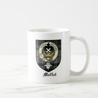 Moffat Clan Crest Badge Tartan Coffee Mug