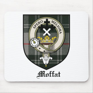 Moffat Clan Crest Badge Tartan Mouse Pad