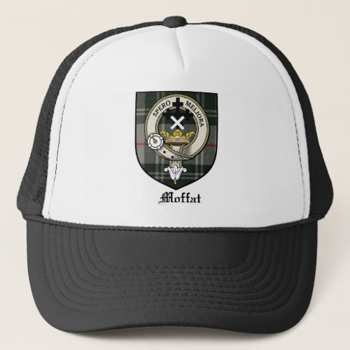 Moffat Clan Crest Badge Tartan Trucker Hat