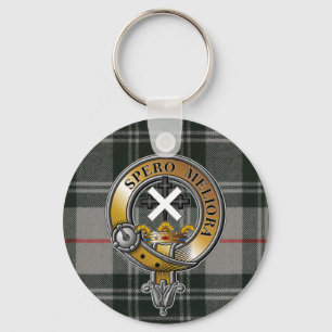 Moffat Tartan & Badge Keychain