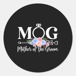 Mog Mother Of The Groom Mom Proud Mama Of The Groo Classic Round Sticker