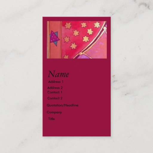 Customizable Mogen David Business Card Template