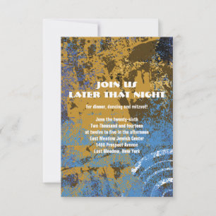 Mogen David Circular Star Bar Mitzvah Party Card