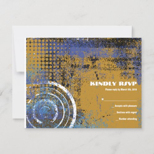 Mogen David Circular Star Bar Mitzvah Reply Card