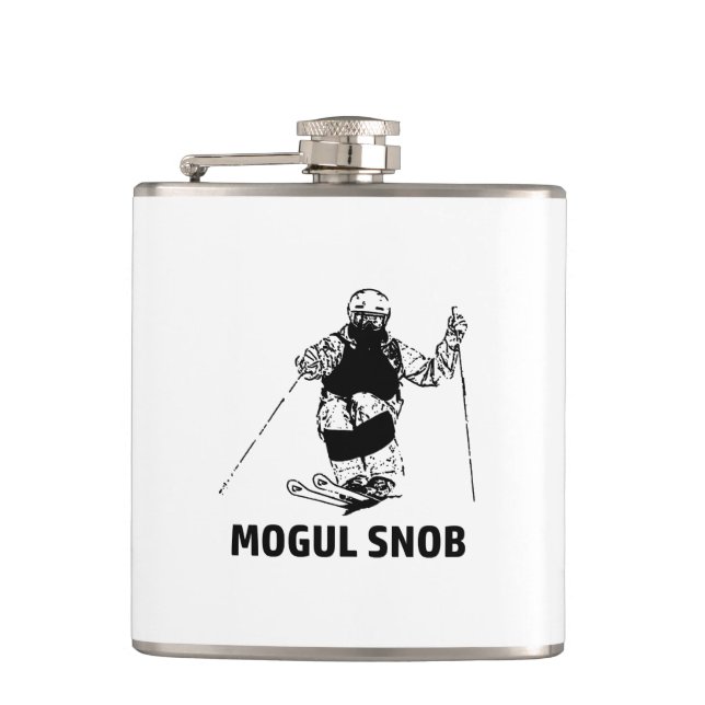 Mogul Skiing Snob Flask (Front)