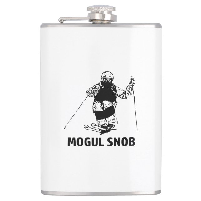 Mogul Skiing Snob Flask (Front)