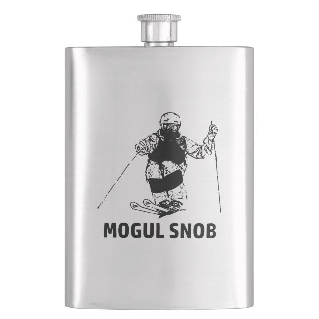 Mogul Skiing Snob Flask (Front)