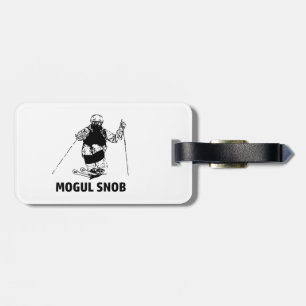 Mogul Skiing Snob Luggage Tag