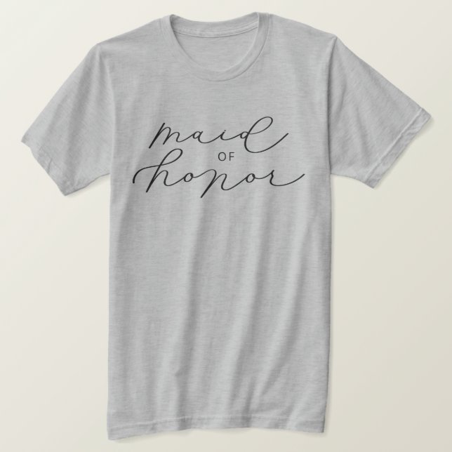 MOH Cute Script Bachelorette/Bridal Party T-Shirt (Design Front)