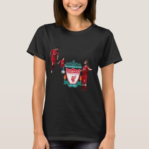 Mohamed Salah and Liverpool   Latte  T_Shirt