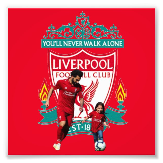 Mohamed Salah and Liverpool.   Photo Print (Front)