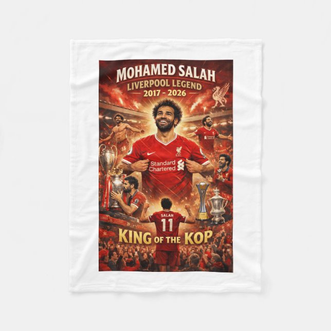 Mohamed Salah Fleece Blanket (Front)