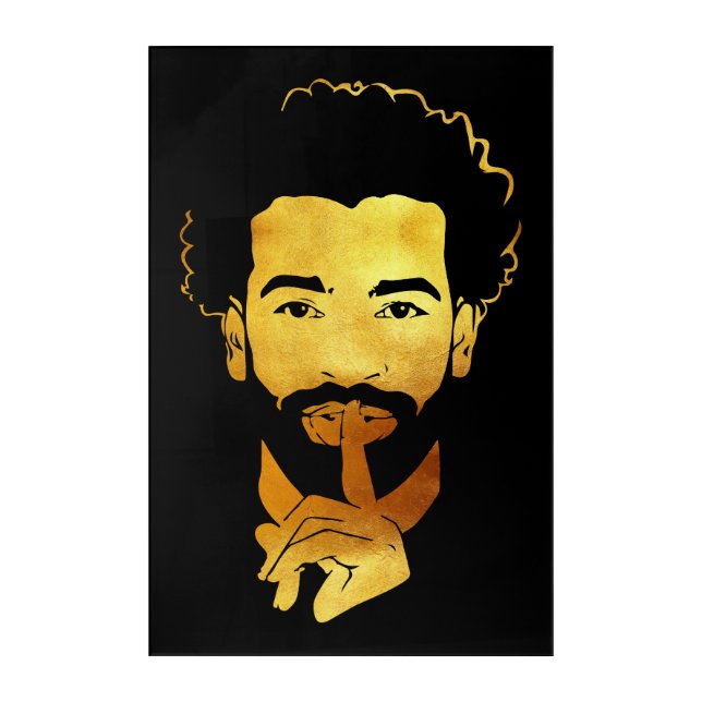 Mohamed Salah, the Egyptian King's Soccer Acrylic Print (Front)