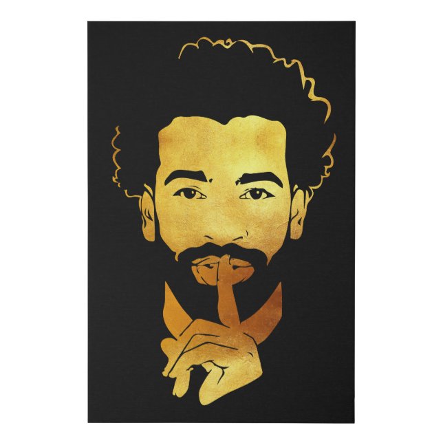Mohamed Salah, the Egyptian King's Soccer Faux Canvas Print (Front)