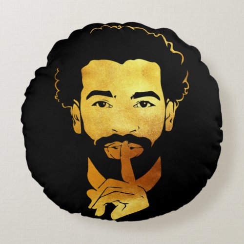 Mohamed Salah the Egyptian Kings Soccer Round Pillow