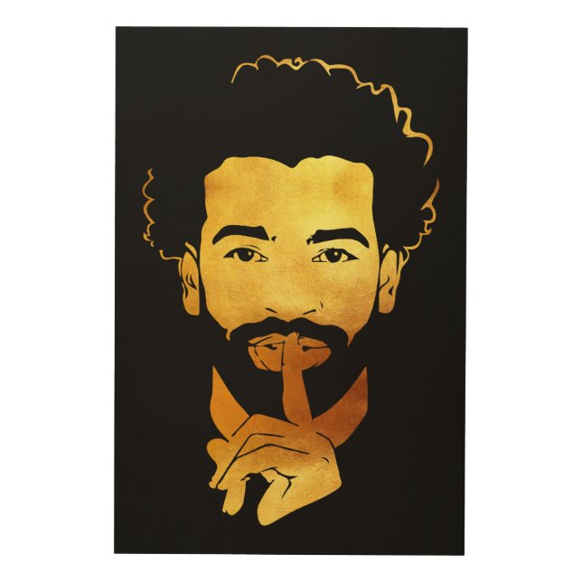 Mohamed Salah, the Egyptian King's Soccer Wood Wall Art (Front)