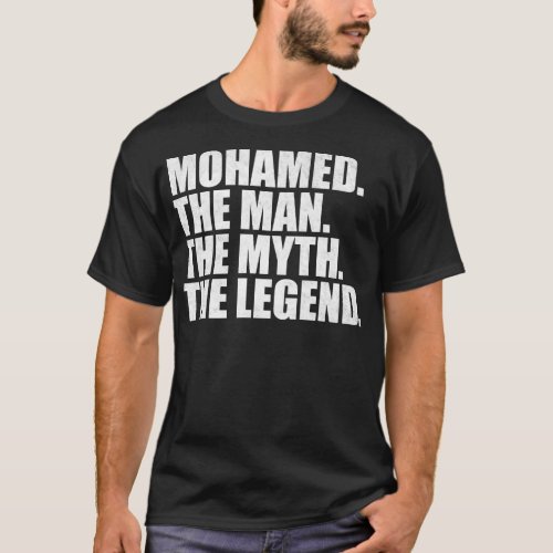 MohamedMohamed Name Mohamed given name T_Shirt