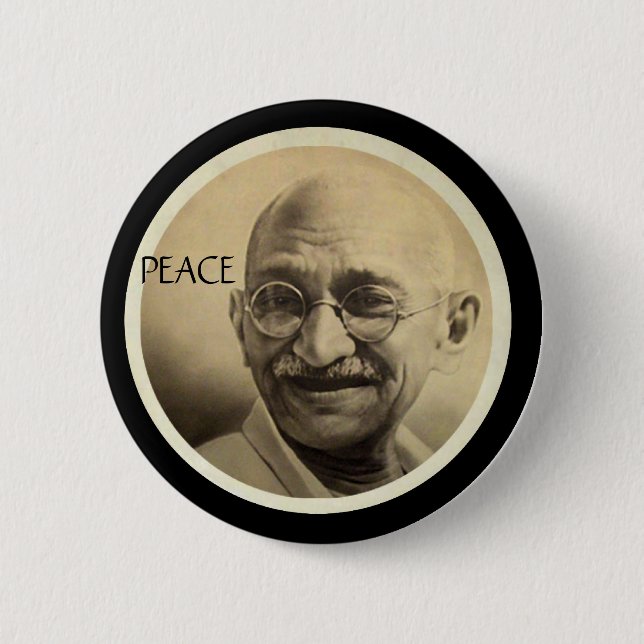Mohandas Gandhi Button (Front)