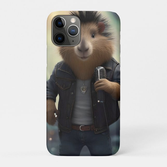 "Mohawk Capybara: Rockin' the River!" Case-Mate iPhone Case (Back)