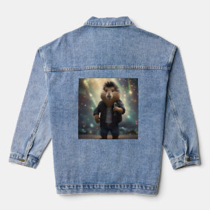"Mohawk Capybara: Rockin' the River!" Denim Jacket