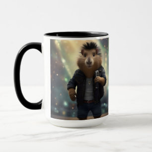 "Mohawk Capybara: Rockin' the River!" Mug