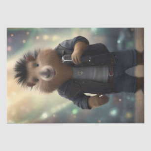 "Mohawk Capybara: Rockin' the River!" Tissue Paper
