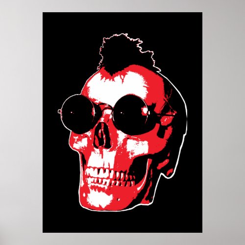 Mohawk Skull _ RocknRoll Poster