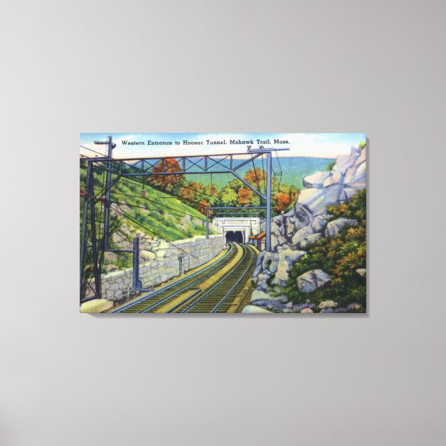 Mohawk Trail View of W. Entrance to Hoosac Canvas Print (Front)