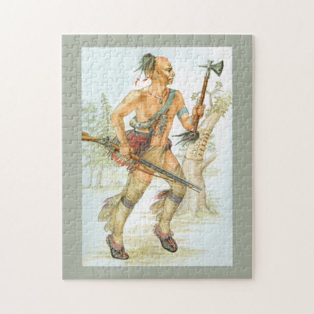 Mohawk warrior jigsaw puzzle (Vertical)