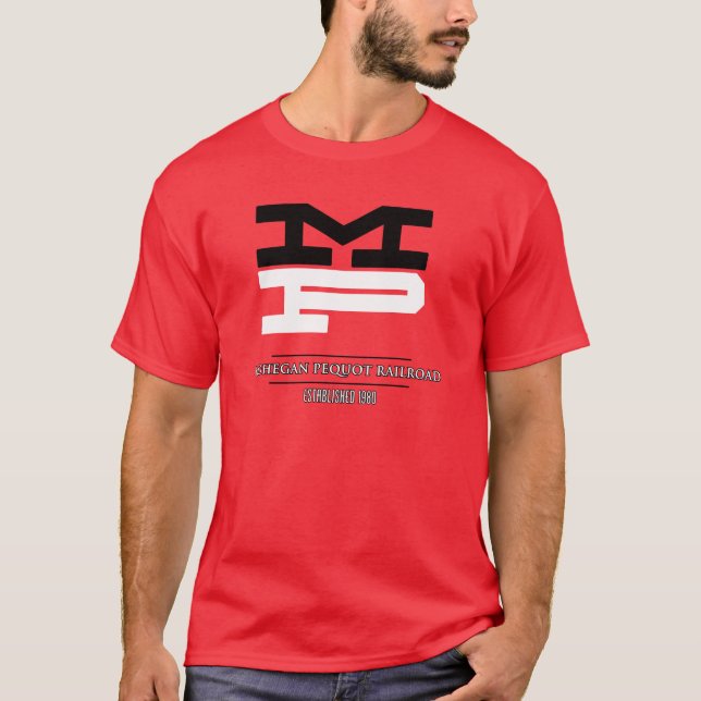 Mohegan Pequot Railroad - Est. 1980 - Red T-Shirt (Front)