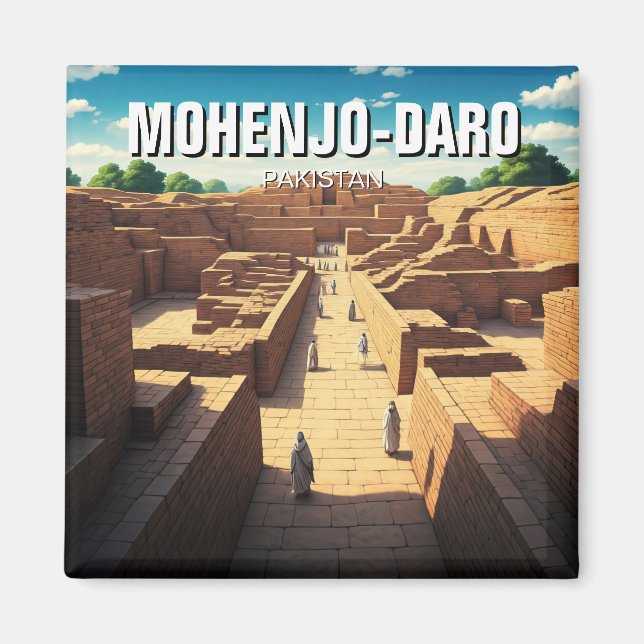 Mohenjo-Daro Pakistan Travel Magnet (Front)