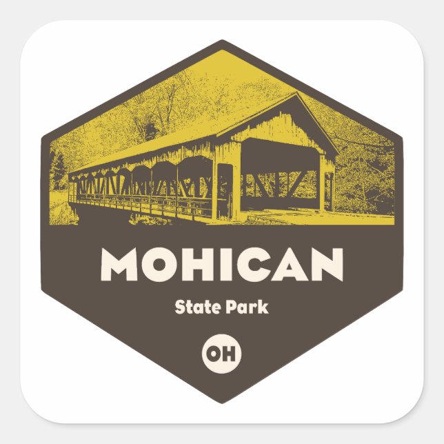 Mohican State Park Ohio Square Sticker (Front)