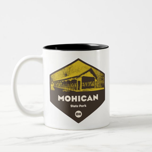 Mohican State Park Ohio Two-Tone Coffee Mug (Left)