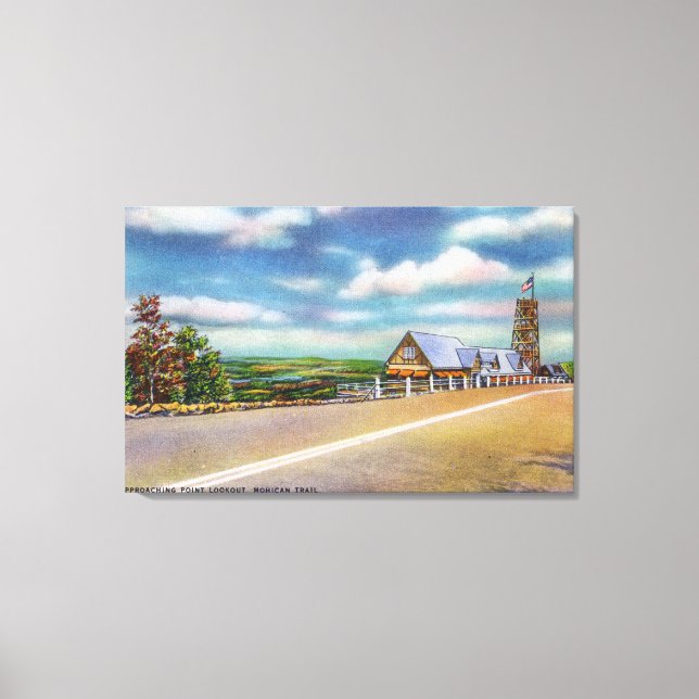 Mohican Trail Approaching Point Lookout Scene Canvas Print (Front)