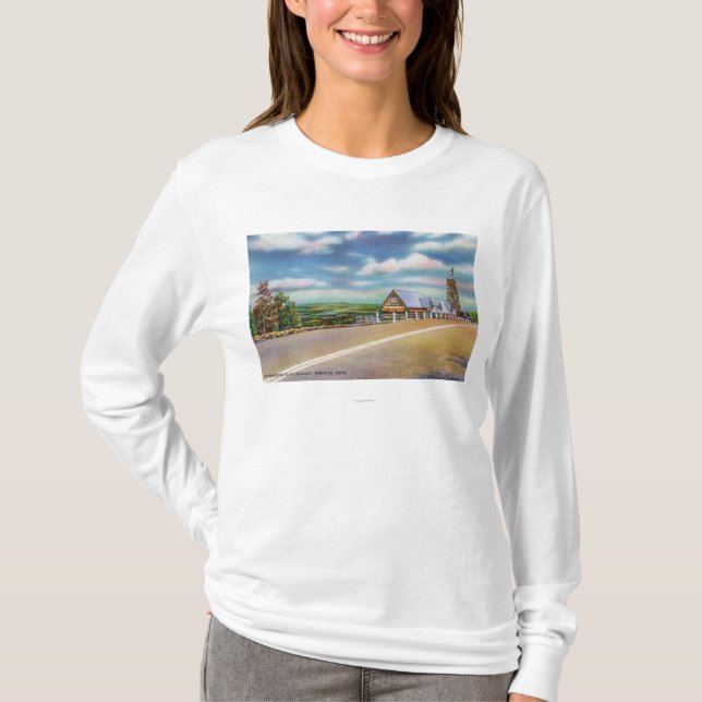 Mohican Trail Approaching Point Lookout Scene T-Shirt (Front)
