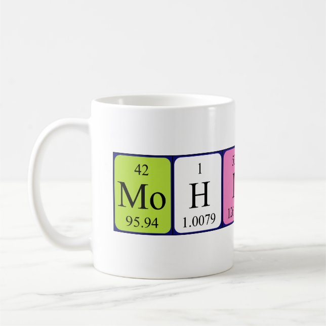 Mohinder periodic table name mug (Left)