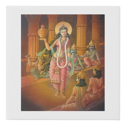 Mohini _ an incarnation of Vishnu the preserver Faux Canvas Print