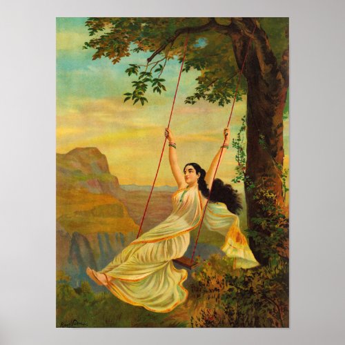 Mohini or the Temptress by Raja Ravi Varma Poster