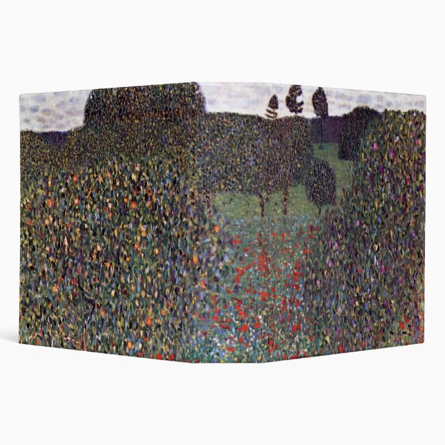 Mohnfeld, Gustav Klimt 3 Ring Binder (Background)