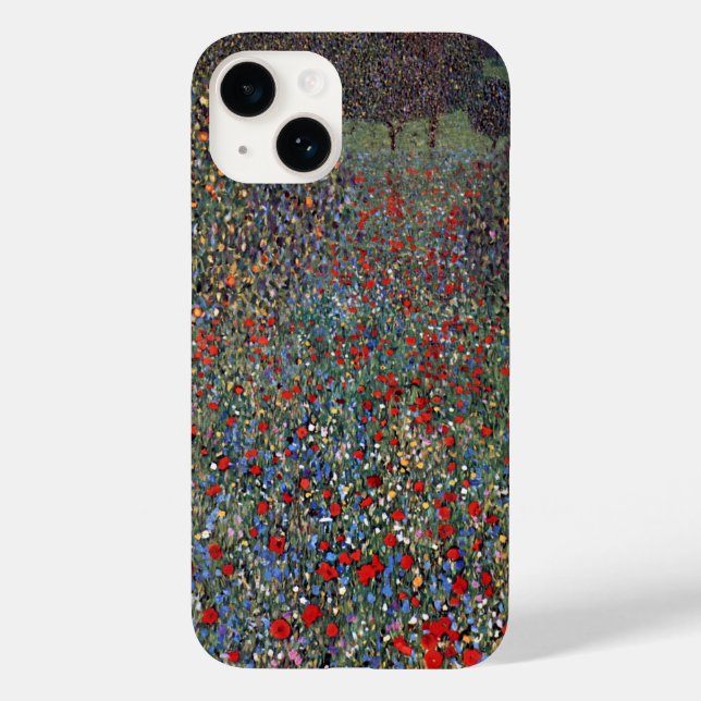 Mohnfeld, Gustav Klimt Case-Mate iPhone Case (Back)
