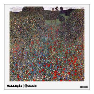 Mohnfeld, Gustav Klimt Wall Decal