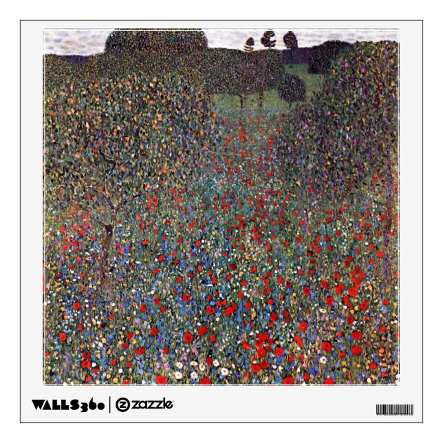 Mohnfeld, Gustav Klimt Wall Decal (Front)