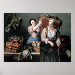 Moillon - At The Market Stall Poster