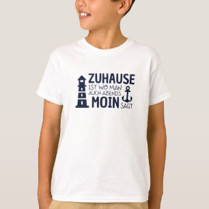 Moin At Home North Sea Northern Lights Lighthouse T-Shirt
