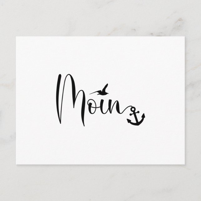 Moin Gull Anchor Low German Dialect Postcard (Front)